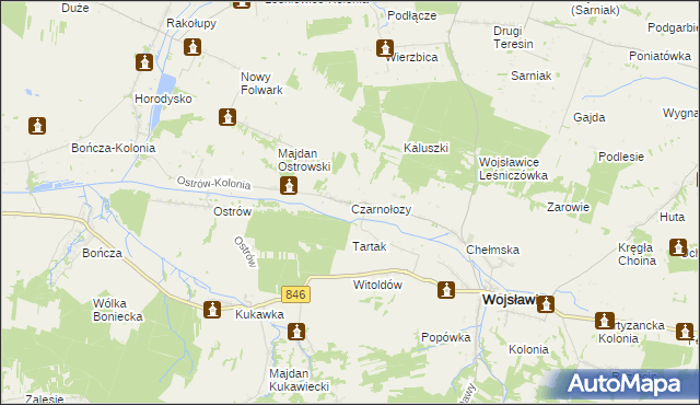 mapa Czarnołozy, Czarnołozy na mapie Targeo