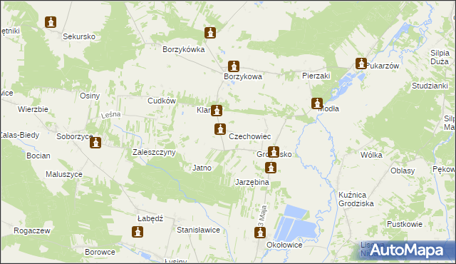 mapa Czechowiec, Czechowiec na mapie Targeo