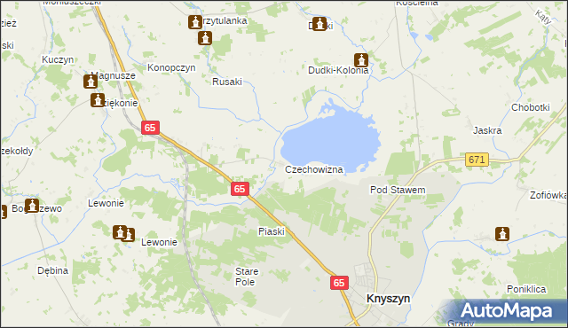 mapa Czechowizna, Czechowizna na mapie Targeo