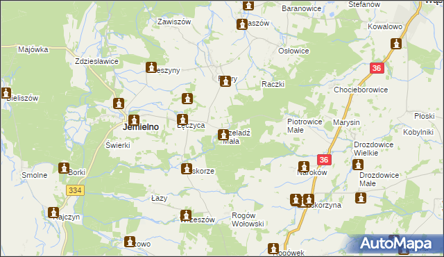 mapa Czeladź Mała, Czeladź Mała na mapie Targeo