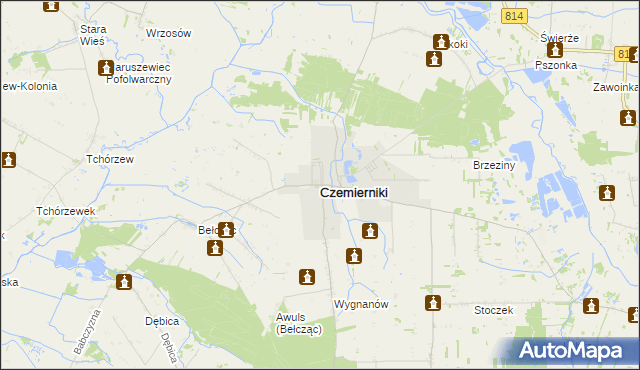 mapa Czemierniki, Czemierniki na mapie Targeo