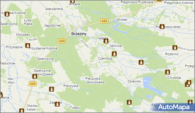 mapa Czempisz, Czempisz na mapie Targeo