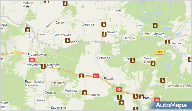 mapa Czepurka, Czepurka na mapie Targeo