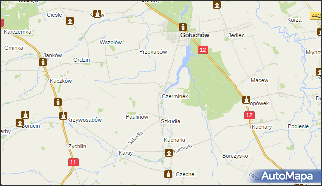 mapa Czerminek, Czerminek na mapie Targeo