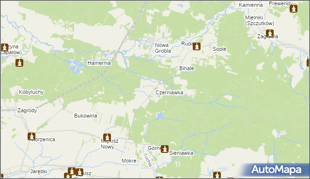 mapa Czerniawka, Czerniawka na mapie Targeo