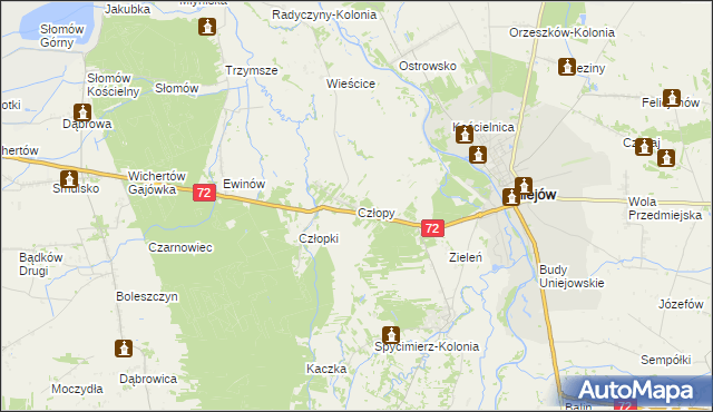 mapa Człopy, Człopy na mapie Targeo