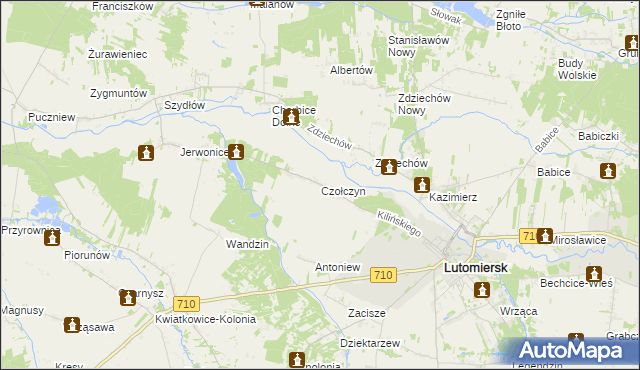 mapa Czołczyn, Czołczyn na mapie Targeo