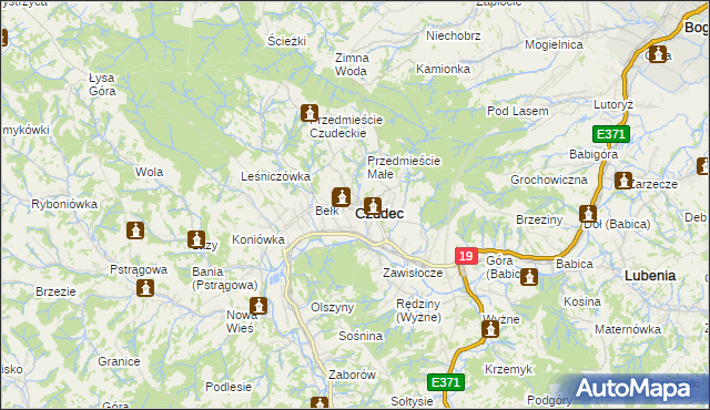 mapa Czudec, Czudec na mapie Targeo