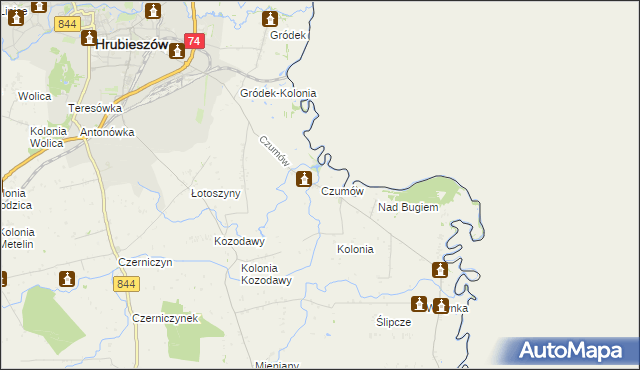 mapa Czumów, Czumów na mapie Targeo