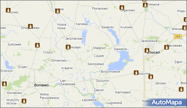 mapa Czuple, Czuple na mapie Targeo