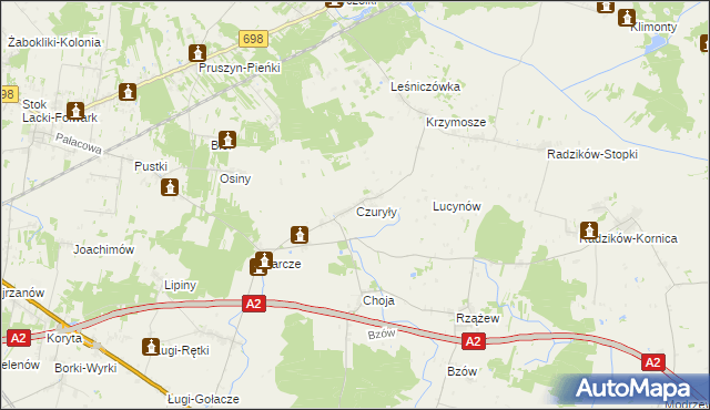 mapa Czuryły, Czuryły na mapie Targeo