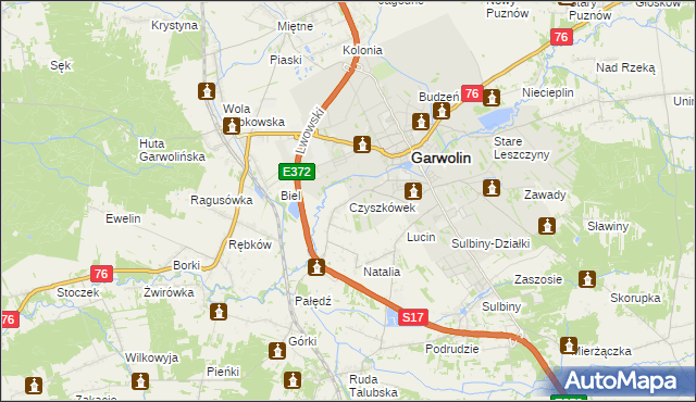 mapa Czyszkówek, Czyszkówek na mapie Targeo