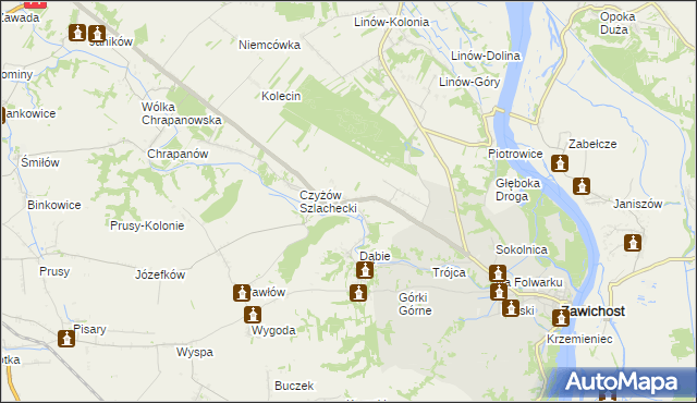 mapa Czyżów Plebański, Czyżów Plebański na mapie Targeo