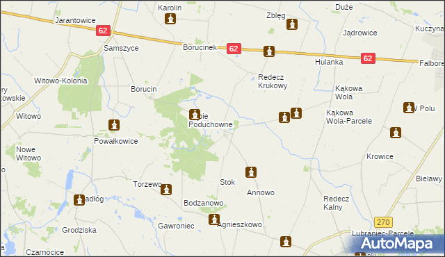 mapa Dąbie Kujawskie, Dąbie Kujawskie na mapie Targeo