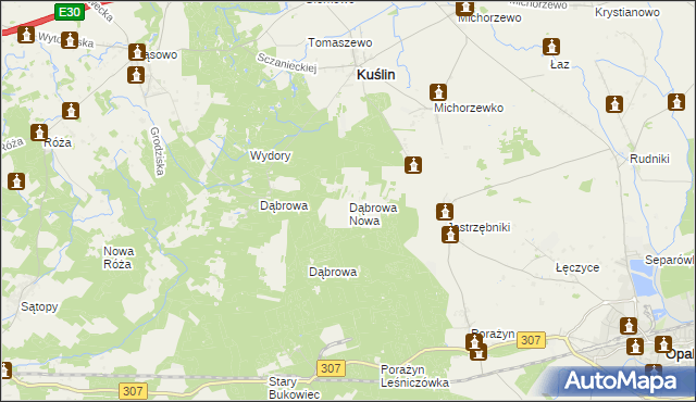 mapa Dąbrowa Nowa, Dąbrowa Nowa na mapie Targeo