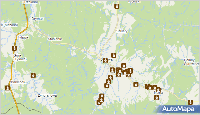 mapa Daliowa, Daliowa na mapie Targeo