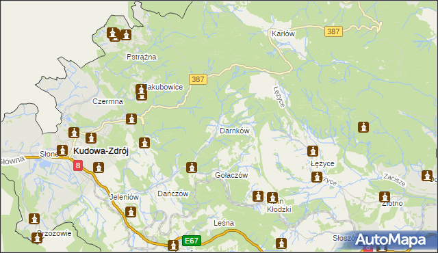 mapa Darnków, Darnków na mapie Targeo