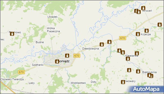 mapa Dawidowizna, Dawidowizna na mapie Targeo