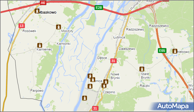 mapa Dębce, Dębce na mapie Targeo