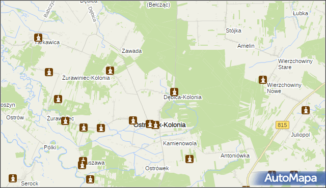 mapa Dębica-Kolonia, Dębica-Kolonia na mapie Targeo