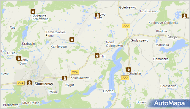 mapa Demlin, Demlin na mapie Targeo