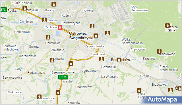mapa Denkówek, Denkówek na mapie Targeo