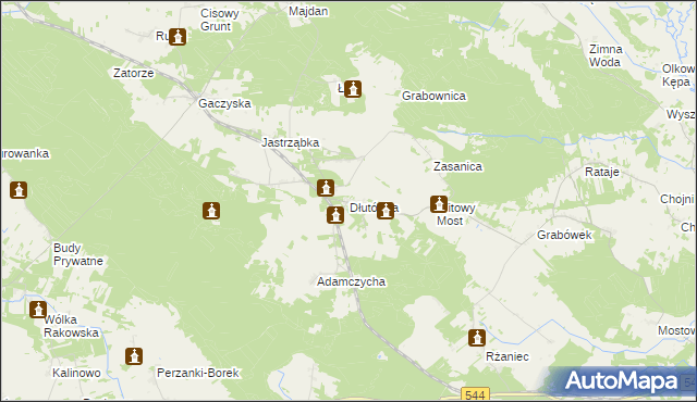 mapa Dłutówka, Dłutówka na mapie Targeo