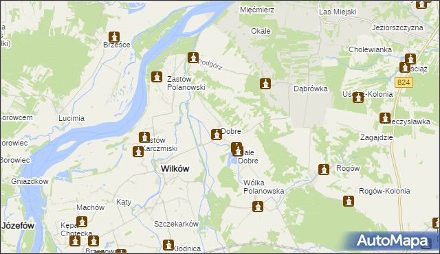 mapa Dobre gmina Wilków, Dobre gmina Wilków na mapie Targeo