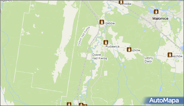 mapa Dobre nad Kwisą, Dobre nad Kwisą na mapie Targeo