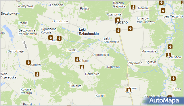 mapa Dobreniczki, Dobreniczki na mapie Targeo