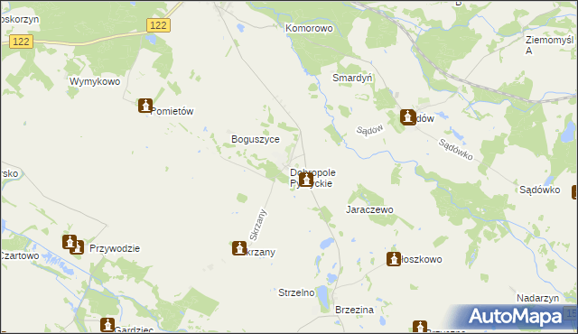 mapa Dobropole Pyrzyckie, Dobropole Pyrzyckie na mapie Targeo