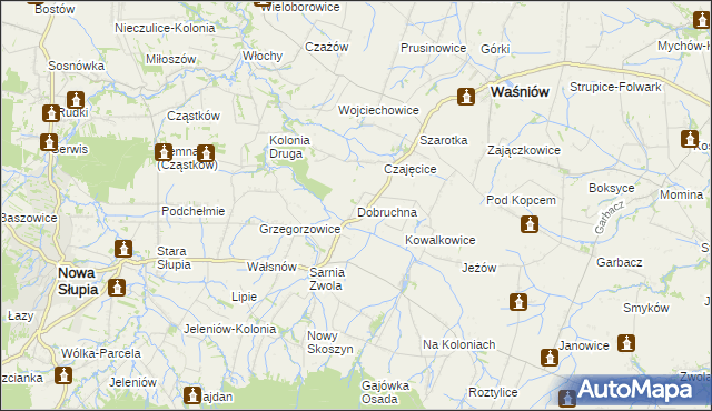 mapa Dobruchna, Dobruchna na mapie Targeo