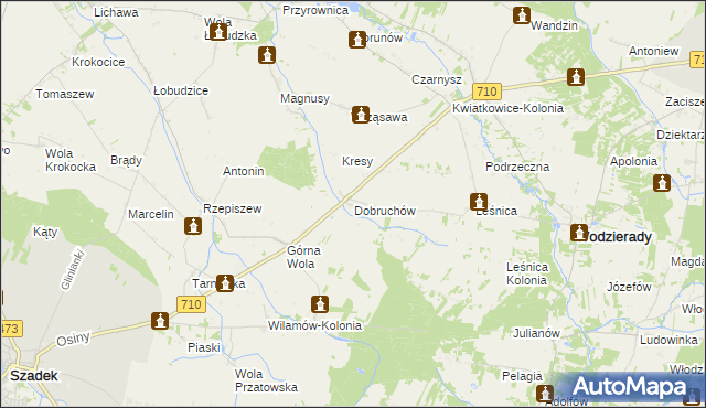 mapa Dobruchów, Dobruchów na mapie Targeo