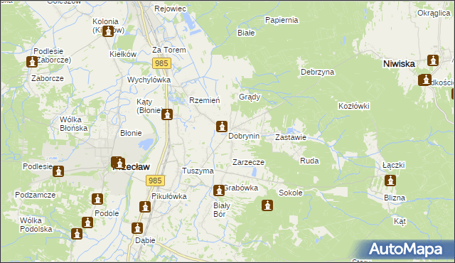 mapa Dobrynin, Dobrynin na mapie Targeo