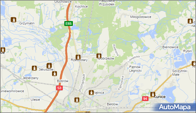 mapa Dobrzejów, Dobrzejów na mapie Targeo