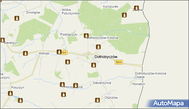 mapa Dołhobyczów, Dołhobyczów na mapie Targeo