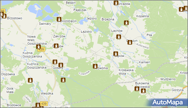 mapa Domasławice gmina Twardogóra, Domasławice gmina Twardogóra na mapie Targeo