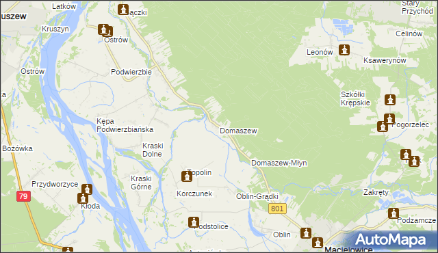 mapa Domaszew, Domaszew na mapie Targeo