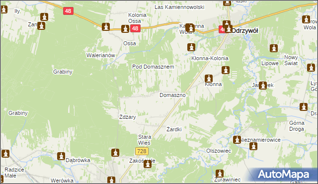 mapa Domaszno, Domaszno na mapie Targeo