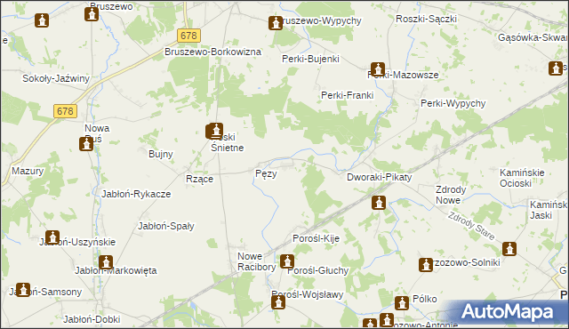 mapa Drągi, Drągi na mapie Targeo