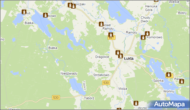 mapa Dragolice, Dragolice na mapie Targeo