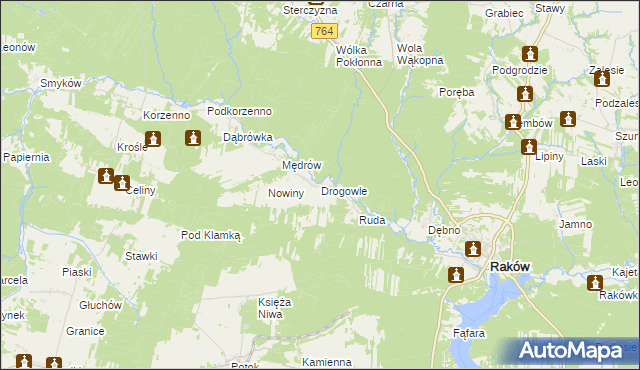 mapa Drogowle, Drogowle na mapie Targeo