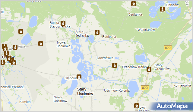 mapa Drozdówka, Drozdówka na mapie Targeo