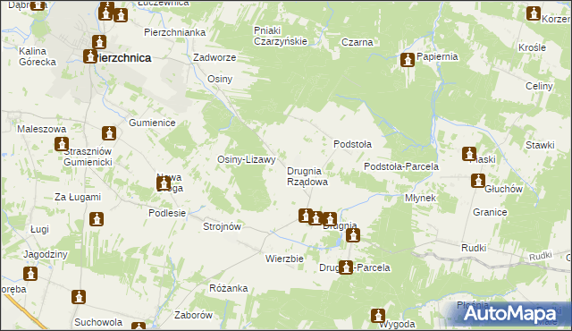 mapa Drugnia Rządowa, Drugnia Rządowa na mapie Targeo