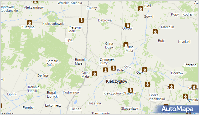 mapa Dryganek Duży, Dryganek Duży na mapie Targeo