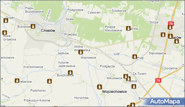 mapa Drygulec, Drygulec na mapie Targeo