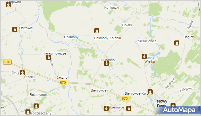 mapa Dubaśno, Dubaśno na mapie Targeo