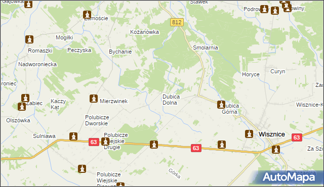 mapa Dubica Dolna, Dubica Dolna na mapie Targeo