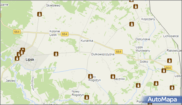 mapa Dulkowszczyzna, Dulkowszczyzna na mapie Targeo