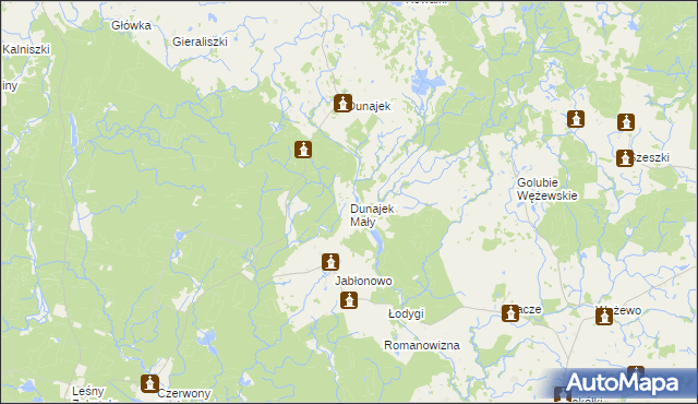 mapa Dunajek Mały, Dunajek Mały na mapie Targeo